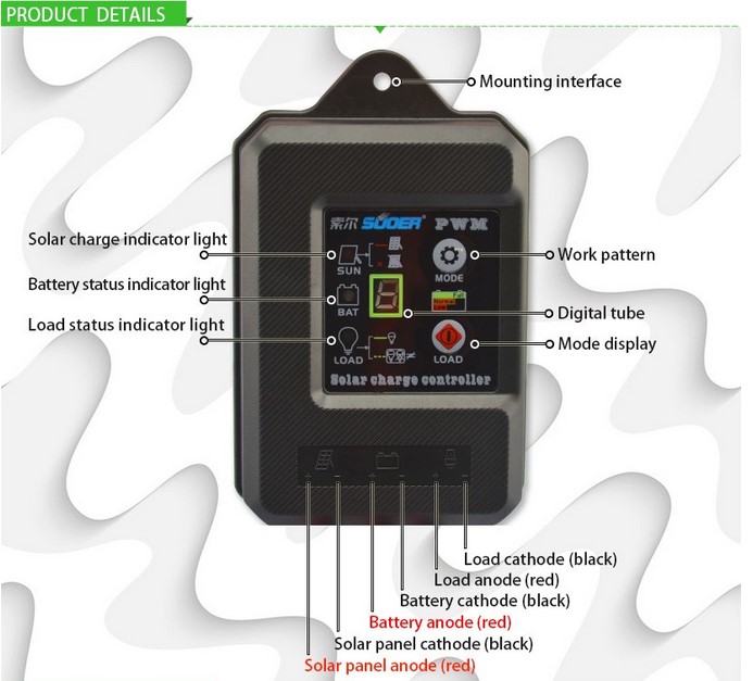 Solar charger street light  5A 10A